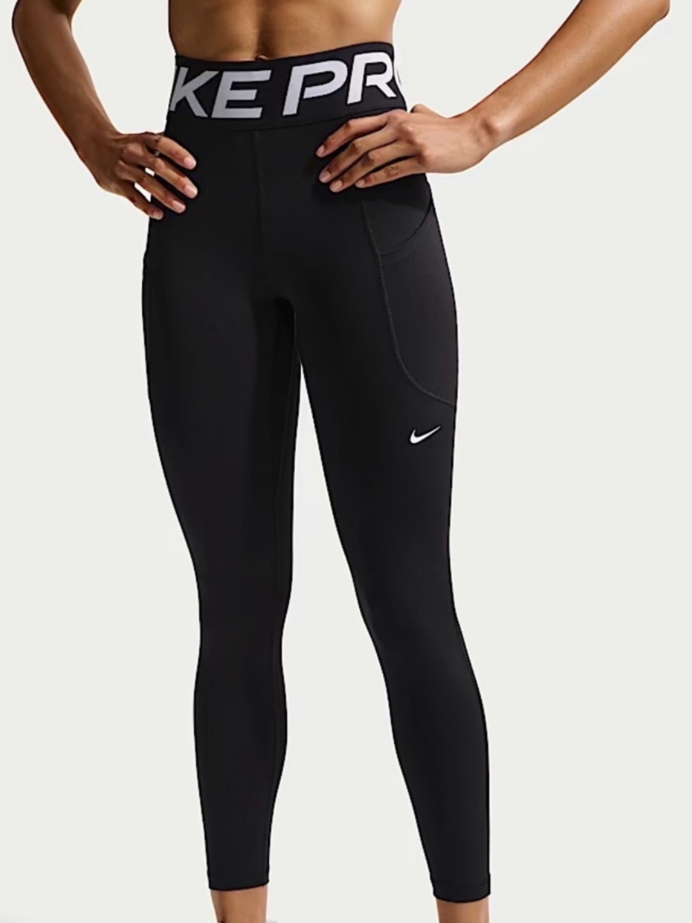 Nike Pro Black High-Waist Leggings 7/8 NWT Size S